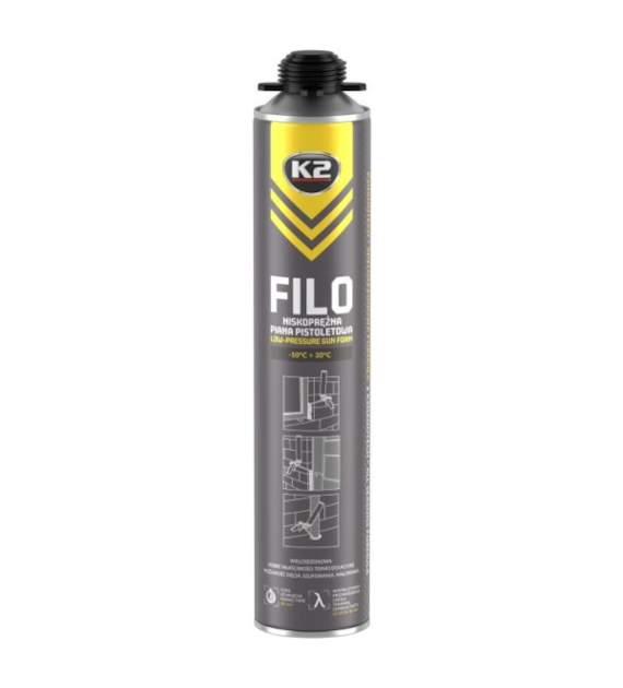 K2 FILO Pianka montażowa pistoletowa 750ml niskoprężna (B510)