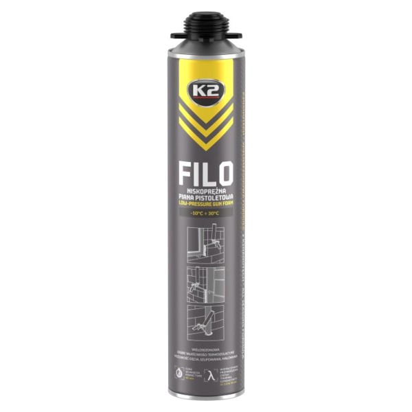 K2 FILO Pianka montażowa pistoletowa 750ml niskoprężna (B510)