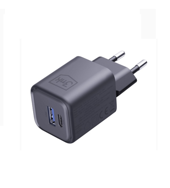 AKC. 3MK Ładowarka sieciowa Hyper Charger PD 33W GaN QC4+ Black