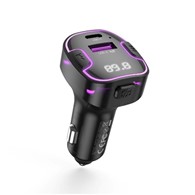 XO transmiter FM BCC12 Bluetooth MP3 ładowarka samochodowa 3,1A czarna *GSM176819*
