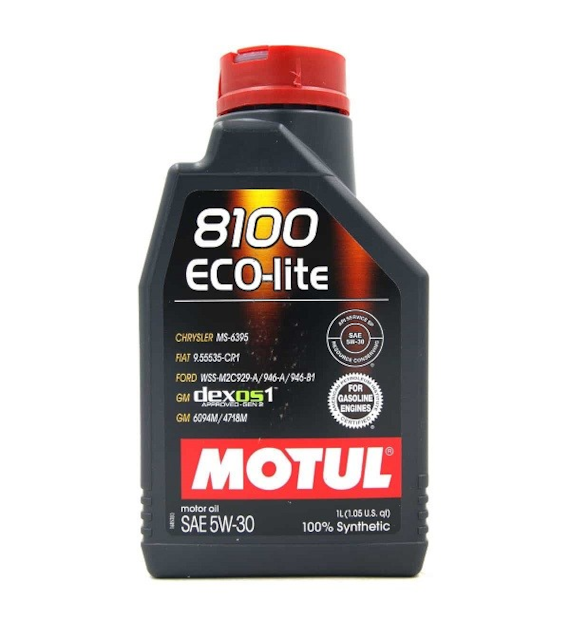 Olej Motul 8100 ECO-LITE 5W/30 1L   GM dexos1 gen3, FIAT 9.55535-CR1, FORD WSS-M2C929-a/946-A/B1/961-A1, VW VWC 530 34