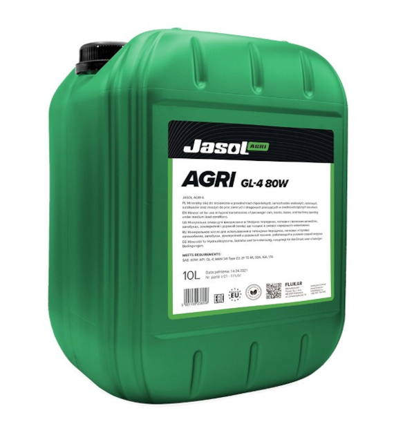 Olej JASOL AGRI 6 Hipol 80W GL-4   10l