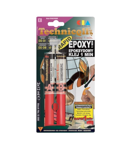 TECHNICQLL- Klej Bezbarwny Epoksydowy 2x20ml