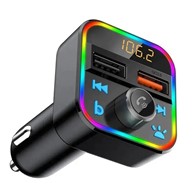 Transmiter fm szybka ładowarka bluetooth audio mp3 bluetooth microsd 2x usb rgb *2864* xj