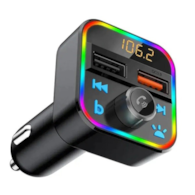 Transmiter fm szybka ładowarka bluetooth audio mp3 bluetooth microsd 2x usb rgb *2864* xj
