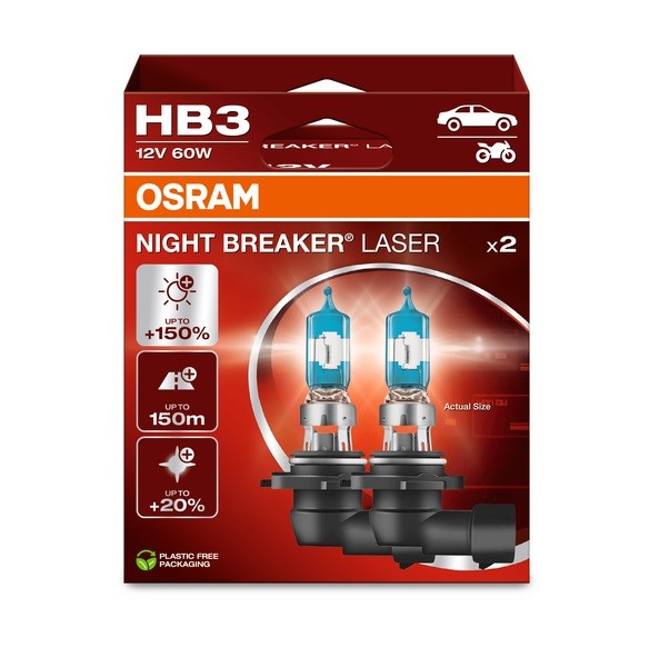 Żarówka 12V HB3 60W OSRAM NIGHT BREAKER LASER +150% EKO 2HB