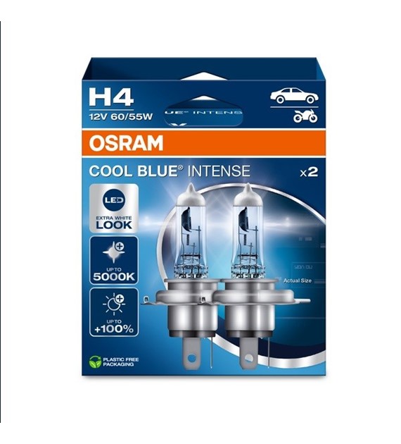 Żarówka 12V H4  55W Osram COOL BLUE INTENSE  EKO 2HB