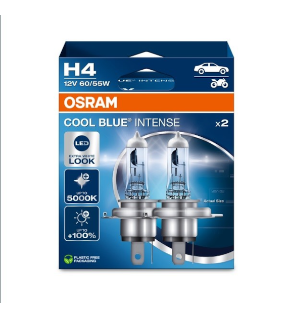 Żarówka 12V H4  60/55W P43 Osram COOL BLUE INTENSE  EKO 2HB