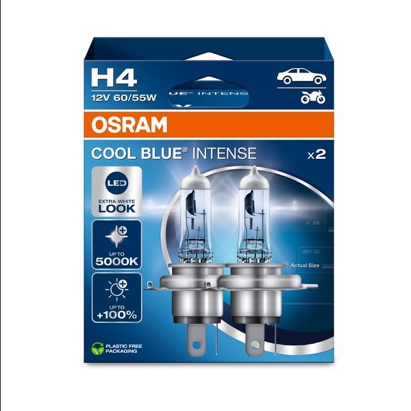 Żarówka 12V H4  55W Osram COOL BLUE INTENSE  EKO 2HB