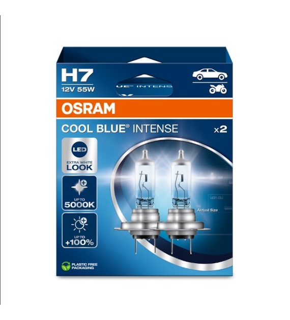 Żarówka 12V H7  55W Osram COOL BLUE INTENSE 5000K  EKO 2HB