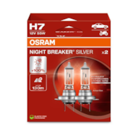 Żarówka 12V H7  55W Osram NIGHT BREAKER SILVER +100%  EKO 2HB
