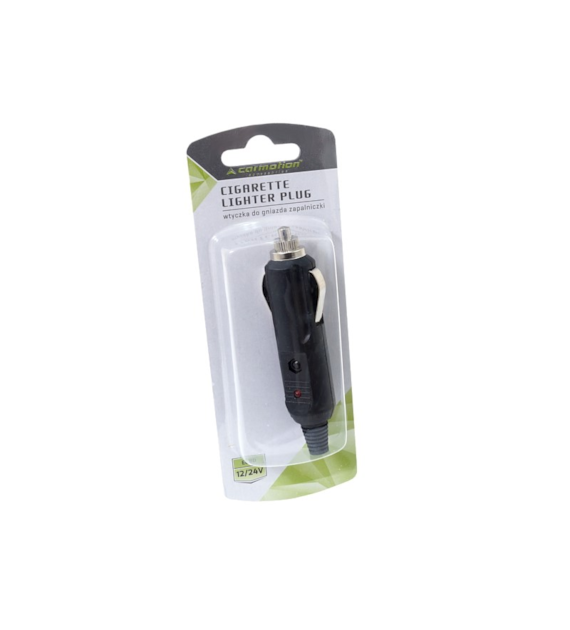 Wtyczka do gniazda zapalniczki EURO z diodą i bezpiecznikiem max 15A *86114* Carmotion