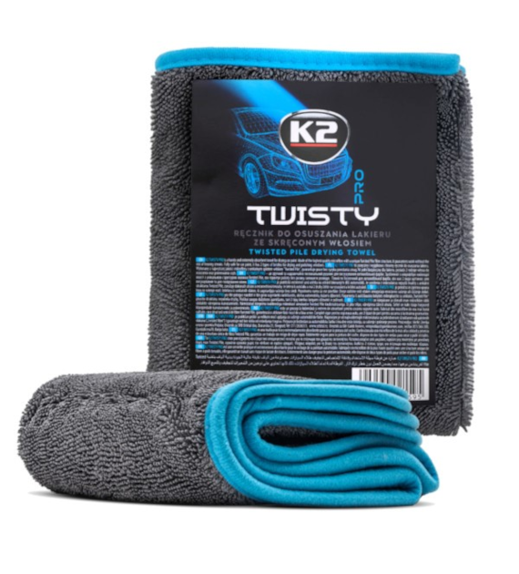K2 TWISTY PRO Ręcznik do osuszania lakieru ze skręconym włosiem 40x60cm (D0224)