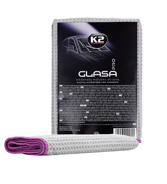 K2 GLASA PRO - mikrofibra do mycia szyb i luster (D4030)
