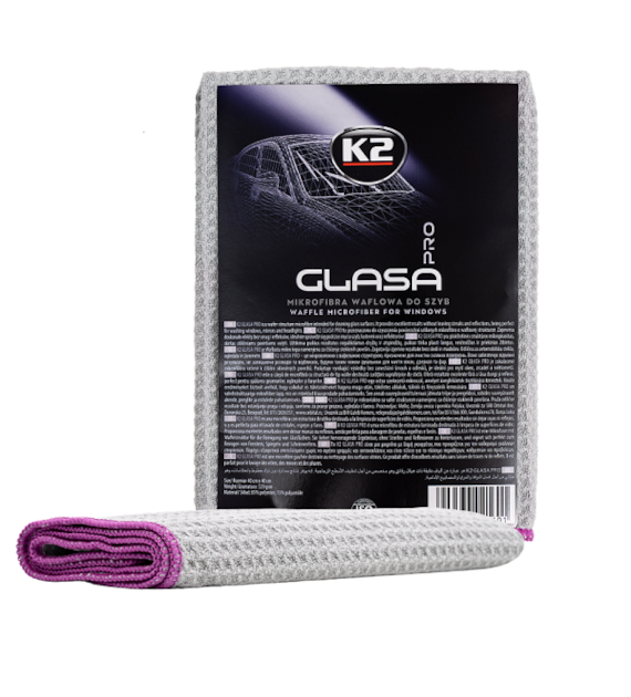 K2 GLASA PRO - mikrofibra do mycia szyb i luster (D4030)