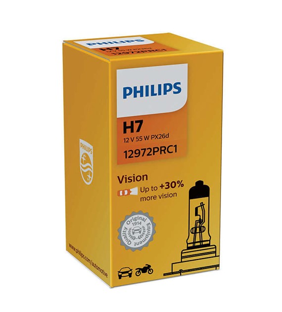 Żarówka 12V H7  55W Philips Premium +30% kartonik