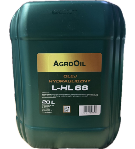 Olej AGROOIL HYDRAULIC HL 68 (hydrauliczny) 20L