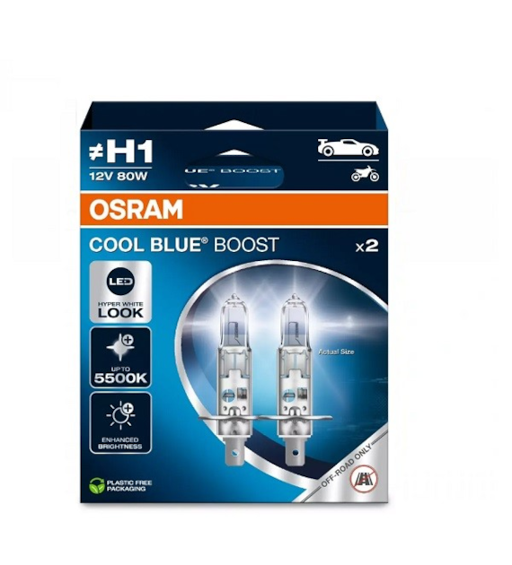 Żarówka 12V H1  80W Osram COOL BLUE BOOST 2HB 2szt.