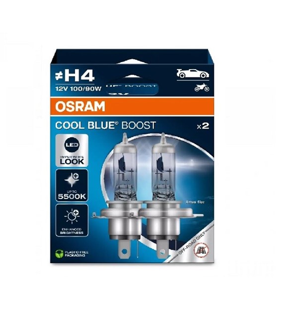 Żarówka 12V H4  100/90W Osram COOL BLUE BOOST 2HB - 2szt.