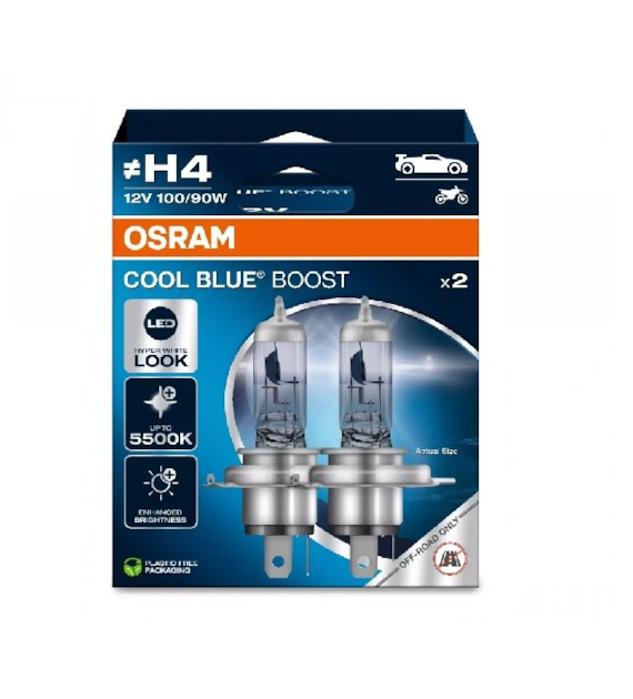 Żarówka 12V H4  100/90W Osram COOL BLUE BOOST 2HB - 2szt.