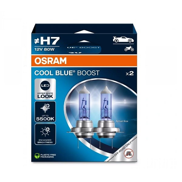 Żarówka 12V H7  80W Osram COOL BLUE BOOST 2HB 2szt.