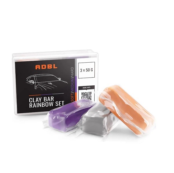 ADBL Clay Bar Rainbow Set 50g 3szt - glinka zestaw o różnej twardości 3szt