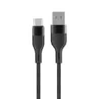AKC.Maxlife kabel USB - USB-C  MXUC-07 1m 3A czarny nylonowy *OEM0101187*