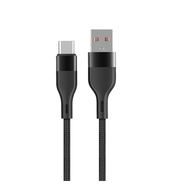 AKC.Maxlife kabel USB - USB-C  MXUC-07 1m 3A czarny nylonowy *OEM0101187*