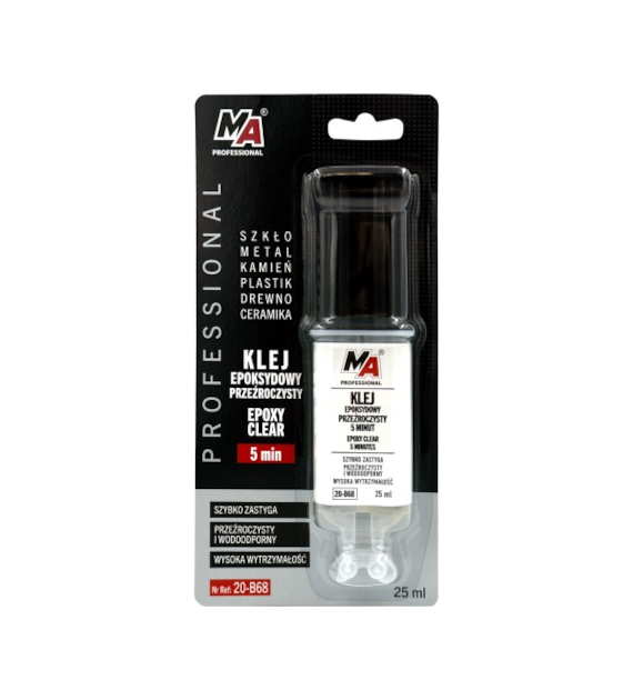 MA PRO Klej epoksydowy przeźroczysty EPOXY CLEAR 5min strzykawka 25ml (20-B68)