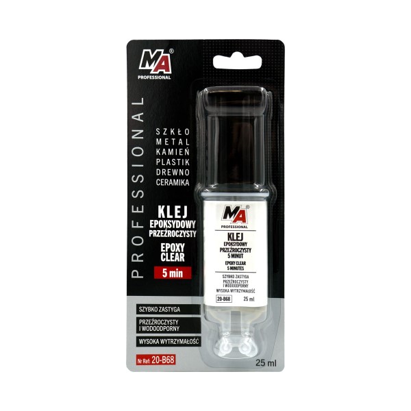 MA PRO Klej epoksydowy przeźroczysty EPOXY CLEAR 5min strzykawka 25ml (20-B68)