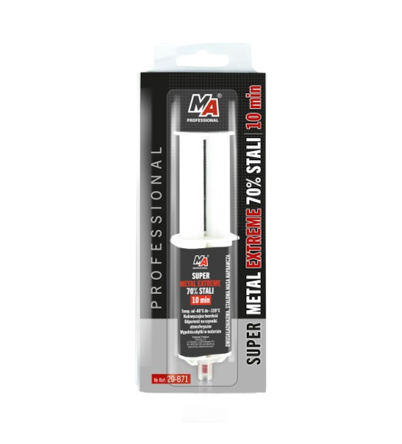 MA PRO Stalowa masa naprawcza Super Metal Extreme 70% Stali 10min  (20-B71)