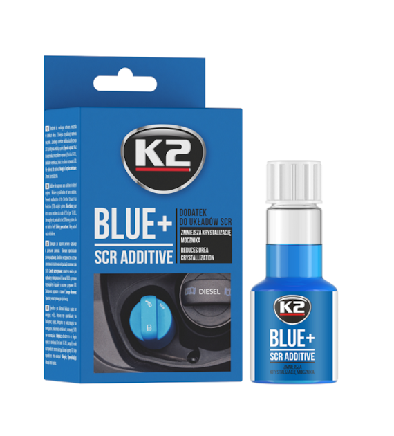 K2 BLUE+ dodatek do układów SCR  (AdBlue) (op. 12szt) (T328) - 50ml przeciw krystalizacji