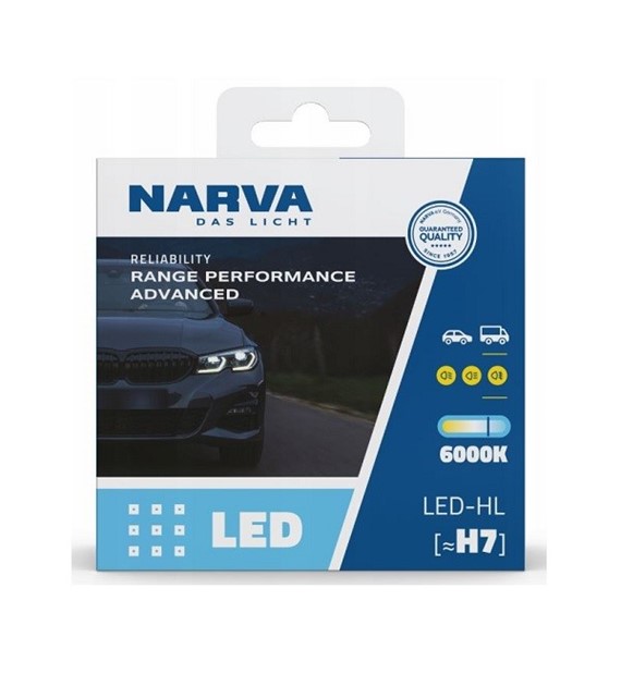 Żarówka 12/24V H7 LED RANGE POWER ADVANCED Narva 6000K 2szt w komplecie