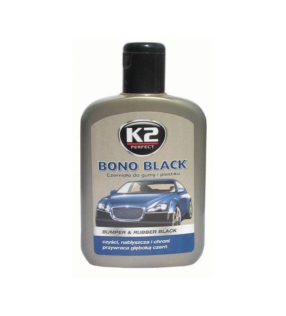 K2 BONO BLACK  czernidło do zderzaków i gumy 250ml   (K030N) (op. 12szt)