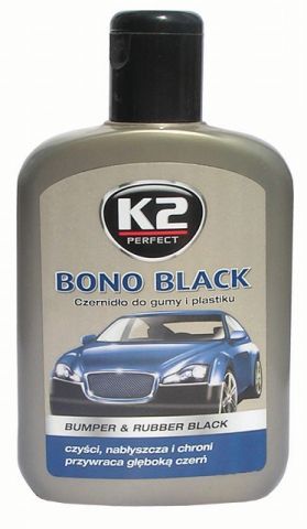 K2 BONO BLACK  czernidło do zderzaków i gumy 250ml   (K030N) (op. 12szt)