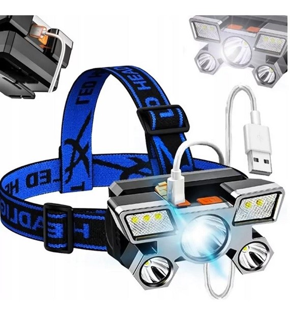 LATARKA CZOŁOWA LED USB *XJ5663*