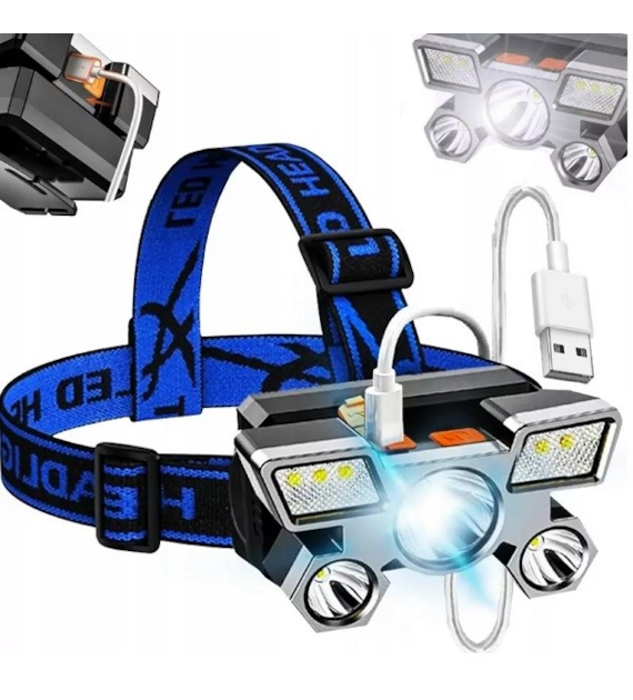 LATARKA CZOŁOWA LED USB *XJ5663*