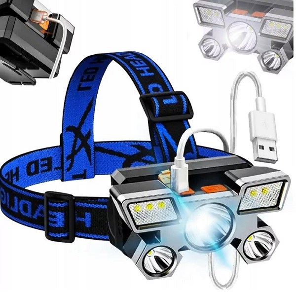 LATARKA CZOŁOWA LED USB *XJ5663*