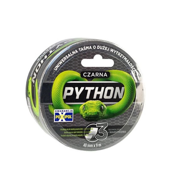 Taśma PYTHON uniwersalna naprawcza czarna 48mm x 9m