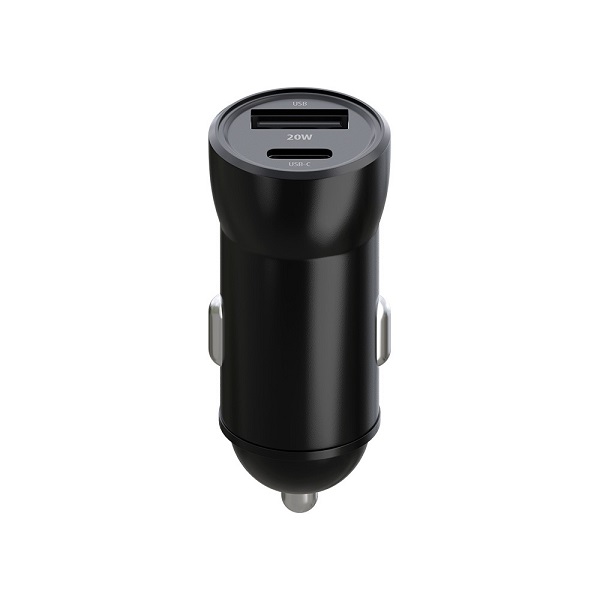 AKC.Maxlife ładowarka samochodowa PD QC MXCC-03 1x USB-C 1x USB 20w czarna *OEM0400335*