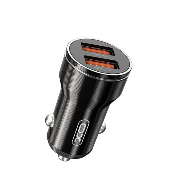 AKC.XO ładowarka samochodowa CC48 2x USB 2,4A czarna  *GSM167451*