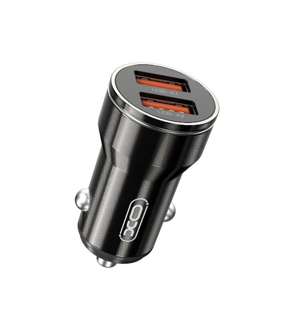 AKC.XO ładowarka samochodowa CC48 2x USB 2,4A czarna  *GSM167451*