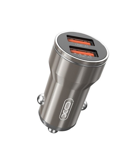 AKC.XO ładowarka samochodowa CC48 2x USB 2,4A szara *GSM167452*