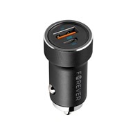 Forever ładowarka samochodowa PD QC CC-06 1x USB-C 1x USB 20W czarna *GSM112638*