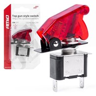 AMIO Włącznik z podświetlaniem czerwonym 12/24V 20A *03095*