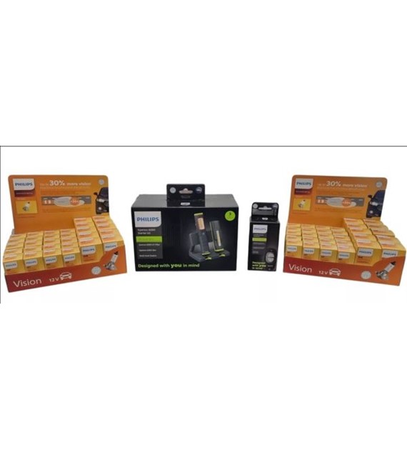 Żarówka 12V Display Philips DUO +30% (40H7+20H4) + zestaw lamp Xperion