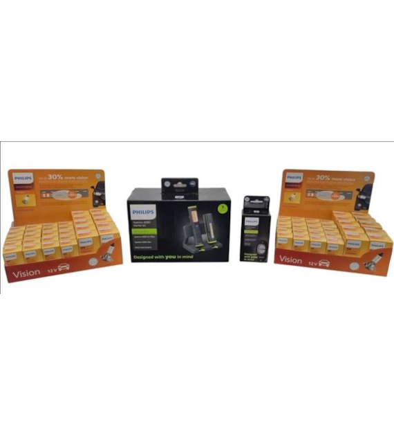 Żarówka 12V Display Philips DUO +30% (40H7+20H4) + zestaw lamp Xperion