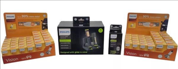 Żarówka 12V Display Philips DUO +30% (40H7+20H4) + zestaw lamp Xperion