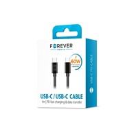 AKC. Forever kabel USB-C - USB-C 1,0 m 60W czarny *GSM106367*