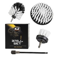 K2 Brill SET - zestaw szczotek do prania tapierki na wiertarkę wkrętarkę (D7051)